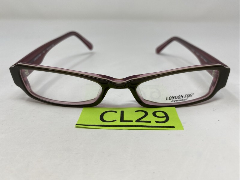 London Fog LF 514 Olive 48-17-130 Olive/Pink Full Rim Eyeglasses Frame CL29 gallery