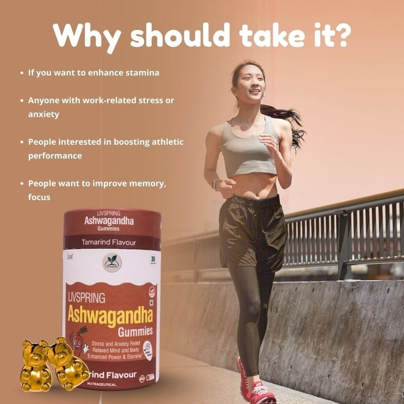 LivS.pring Ashwagandha Gummies 300mg Tamarind 30 Count gallery