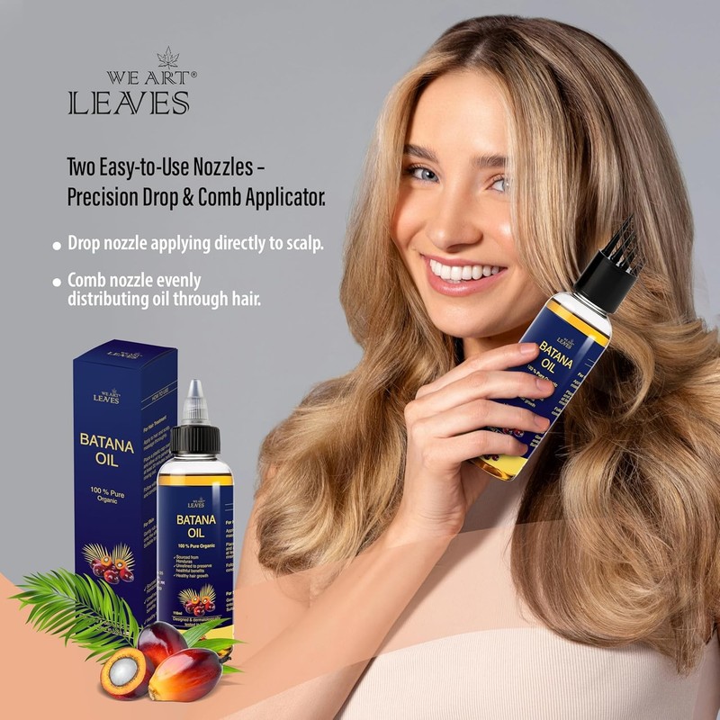 Natural Batana Oil for Hair Growth - Organic Cold Pressed Moisturizing Oil gallery