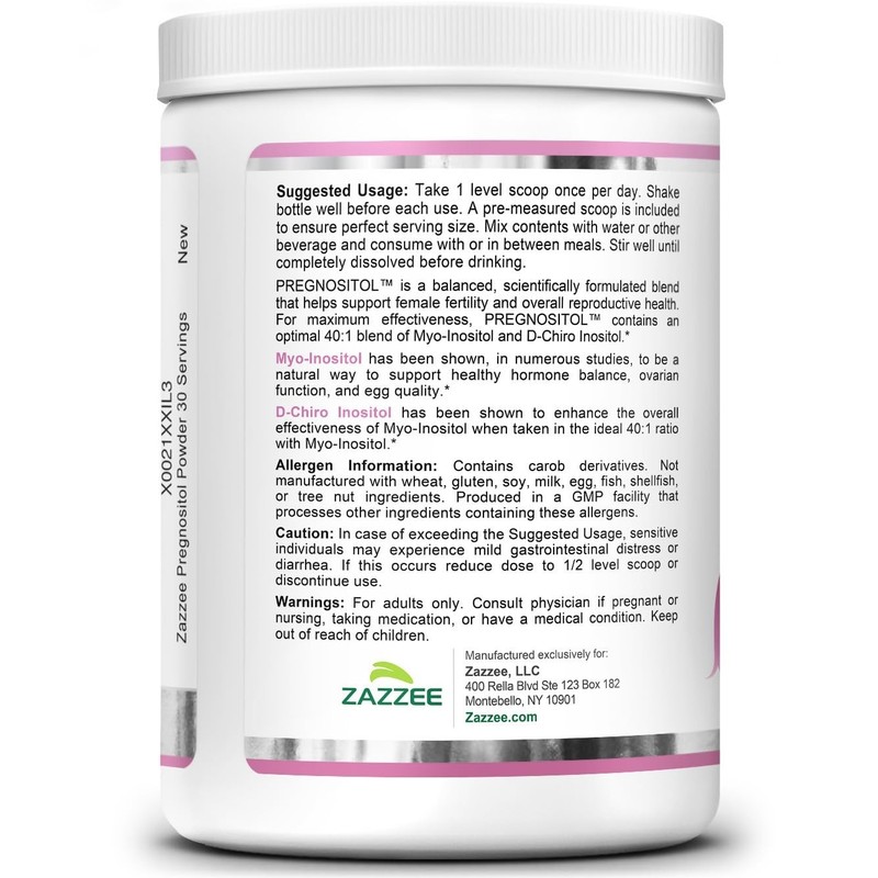 Myo-Inositol & D-Chiro-Inositol Fertility Powder, 30 Servings, Vegan, Non-GMO gallery