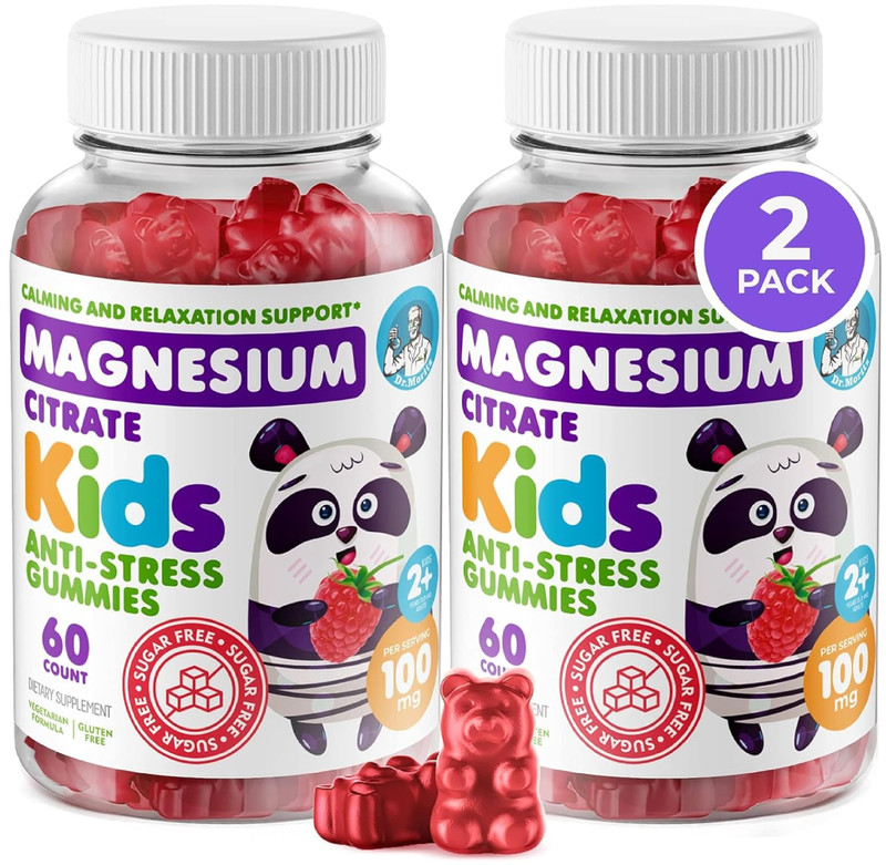Sugar-Free Calm Magnesium Gummies for Kids and Adults – Non-GMO Magnesium Citrat