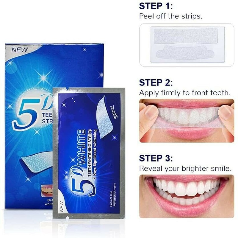 28PCS 5D Teeth Whitening Strips Tooth Rapid Bleaching White Strips Teeth White gallery