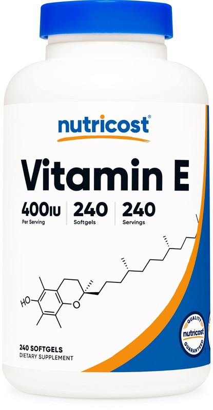 Nutricost Vitamin E 400 IU – 240 Softgel Capsules