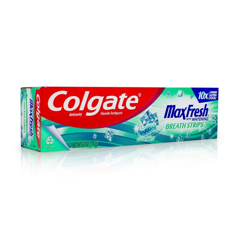COLGATE – MAX FRESH CLEAN MINT – TOOTHPASTE – 6 OZ (GREEN)