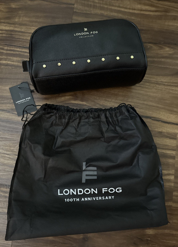 Travel Case London Fog 100th Anniversary Cosmetic Overnight Bag Toiletries Black