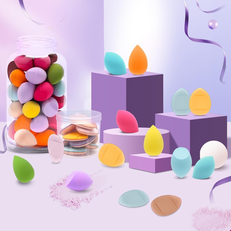 Catcan 50 PCS Mini Makeup Sponge Set, 40Pcs 1 Count (Pack of 50), [RANDOM] gallery