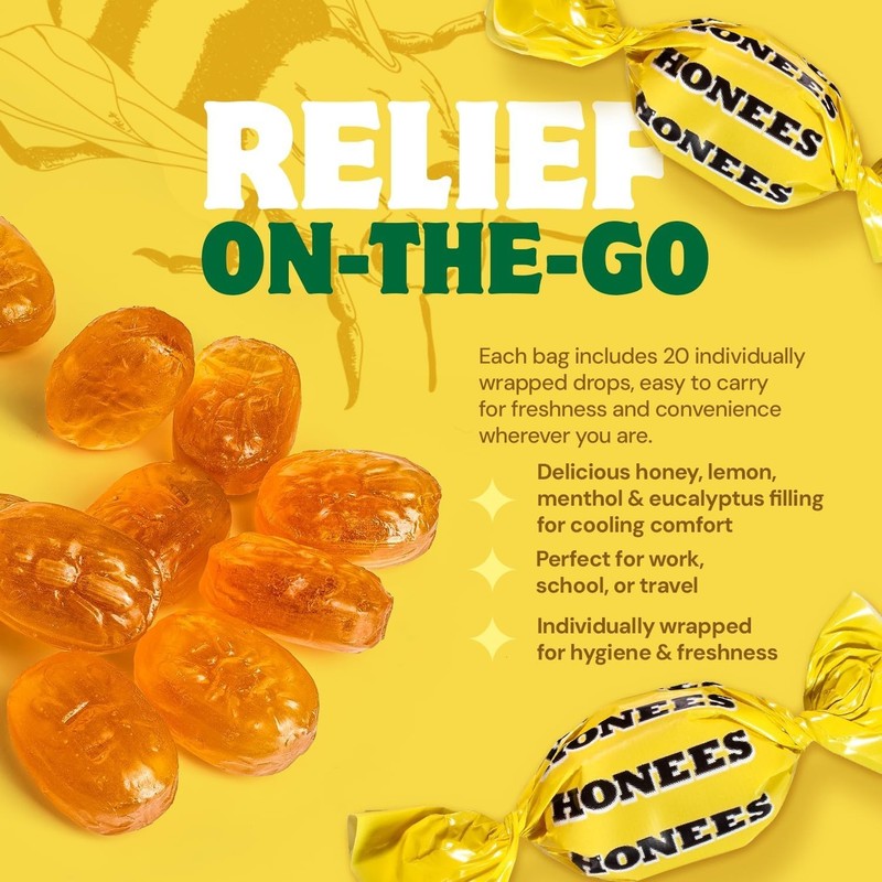 Natural Honey Lemon Eucalyptus Cough Drops – Soothing & Non-GMO gallery
