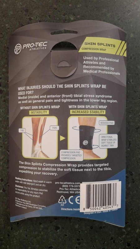x2 - 2 Pro-tec Athletics shin splints wraps NEW stretch support sports w/ guide gallery