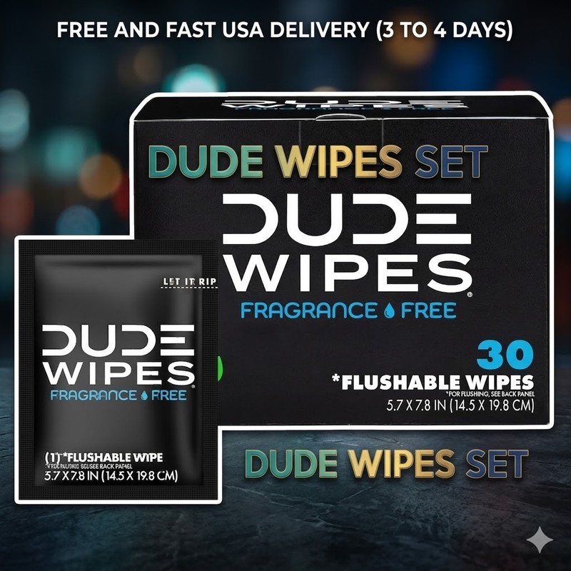 DUDE Wipes On-The-Go Flushable Wet Wipes 30 Wipes
