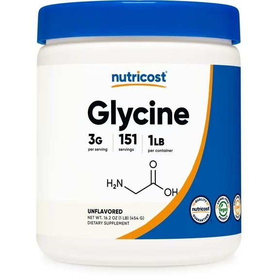 Combo x2 – Nutricost Glycine Powder 1lb – Non-GMO, Gluten Free – Free SHIPPING