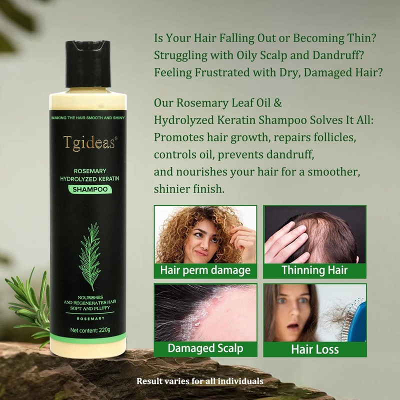 Tgideas Rosemary Natural Anti-Hair Loss Shampoo for Men and Women 3 pack gallery