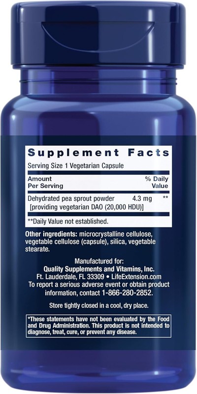 Life Extension Food Sensitivity Relief with Diamine Oxidase (DAO) gallery