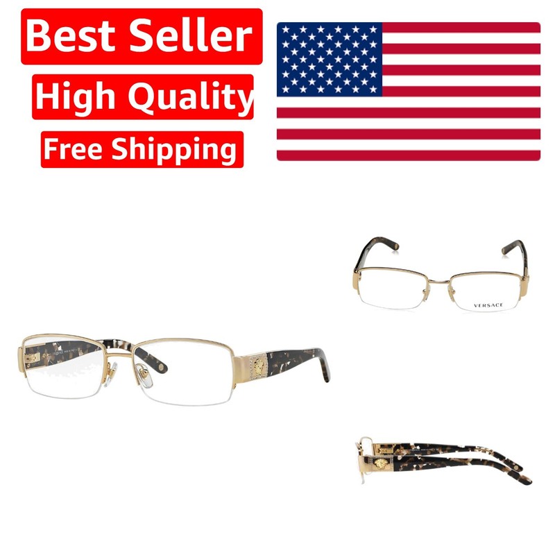VE 1175B Eyeglasses w/Gold Frame and Non- 53 mm Diameter Lenses,
