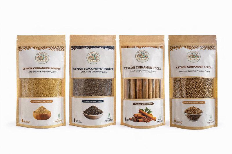 Ceylon Cinnamon Black Pepper Coriander Powder Seeds Natural Herbal Seasoning Pac