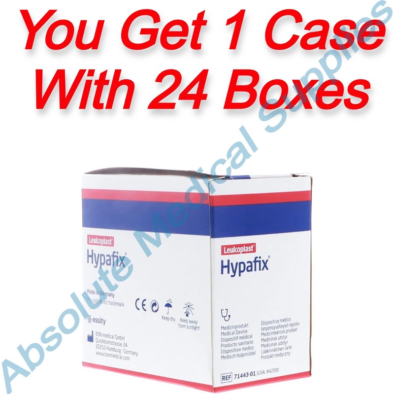 *24-Packs* BSN Leukoplast Hypafix Adhesive Non-Woven Fabric 2″ x 11 Yards 4209