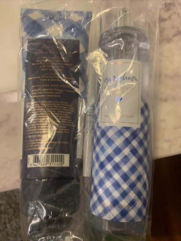 Bath and Body Works “Gingham” Fine Fragrance Mist & Ultra Shea Body Cream Set