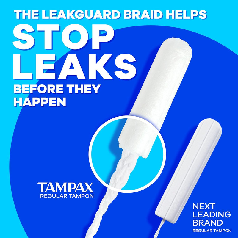Pearl Tampons for Women, with Leakguard Braid, Ultra Absorbency, Unscented, 45 C gallery