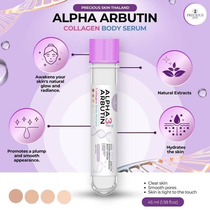 Precious Skin Alpha Arbutin 3+ Plus Collagen Body Serum - 45ml gallery