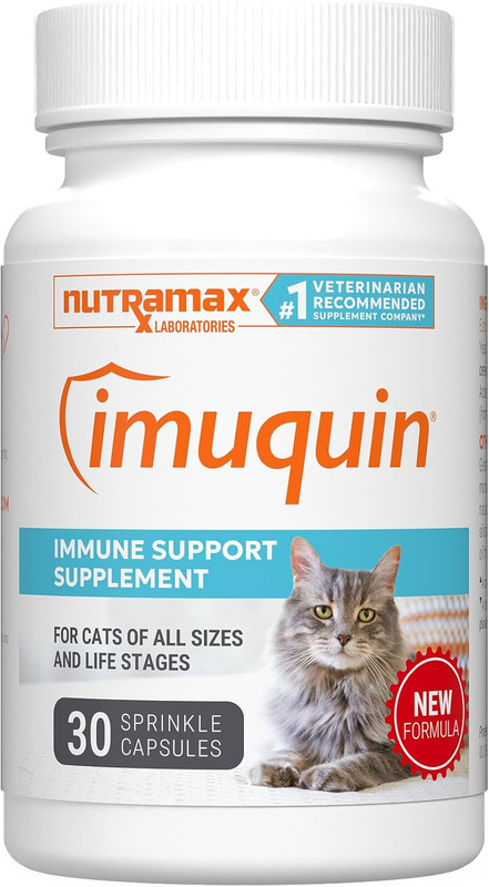 Imuquin Immune Health Supplement for Cats, with Astaxanthin and Beta Glucans, 30