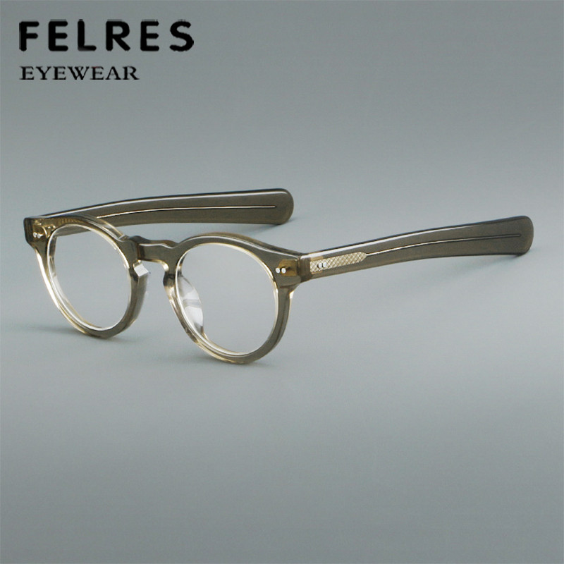 Acetate 136mm Frame Eyeglasses Men Women Premium Round Glasses Frames 2025 gallery