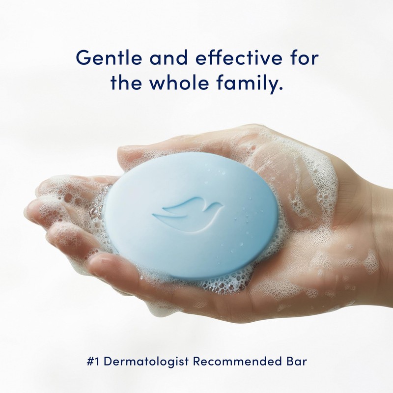 Dove Beauty Bar Soap Antibacterial Care 6 Count 3.75 Ounce (Pack of 6), White gallery