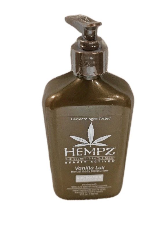 HEMPZ VANILLA LUX HERBAL BODY MOISTURIZER Reg 17OZ 100% PURE HEMP OIL NEW SEALED gallery