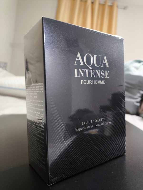 AQUA INTENSE POUR HOMME MEN'S EAU DE TOILETTE SPRAY 3.4OZ/100ML NEW SEALED BOX gallery