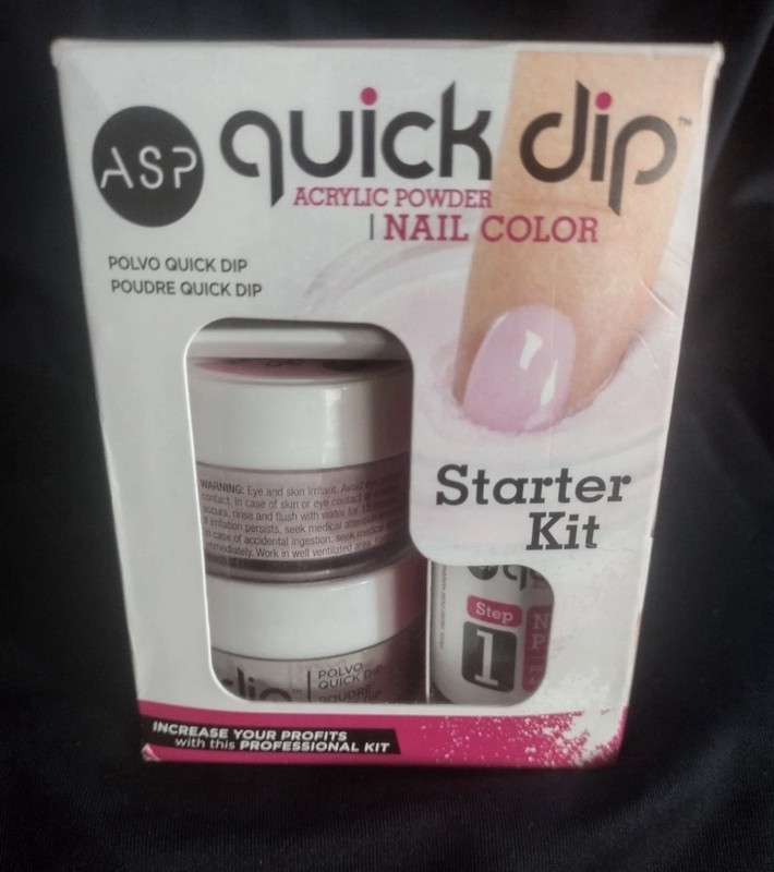 ASP Quick Dip Powder Nail Kit Starter Set Acrylic Dip Pink Nude Colors READ gallery
