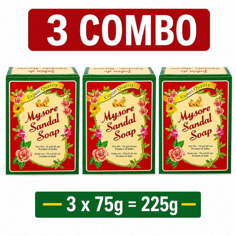 Mysore Sandal Soap 75 g Pack of 3