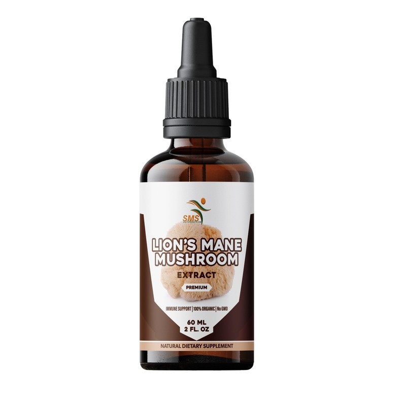 Lions Mane Mushroom Extract Organic Non GMO Tincture Liquid Herbal Drops 2 Fl Oz gallery