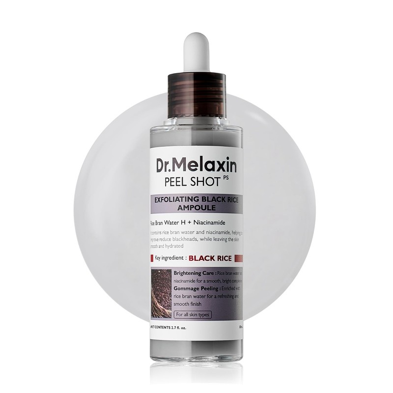 Dr.Melaxin Peel Shot Exfoliating Black Rice Ampoule 2.7 fl.oz