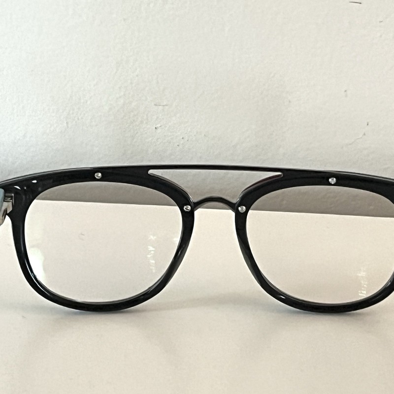 Eyebobs Double Bridge Aviator Black Stripe Blue Arms Wedge Eyeglasses Frames 160 gallery