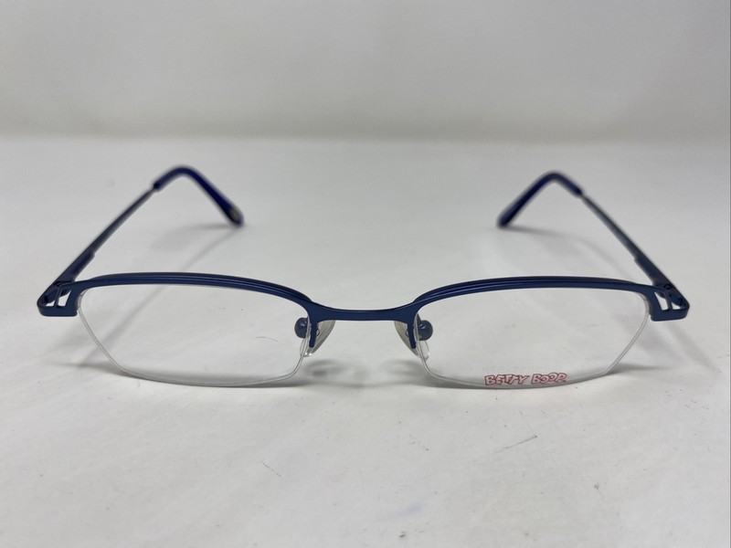 Betty Boop 1215 BLU 48-18-135 Blue Metal Half Rim Eyeglasses Frame UG28