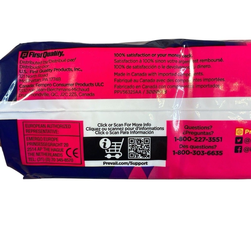 Prevail NWT Incontinence Liners Bladder Leaks Regular Light Absorbency 26 Count gallery