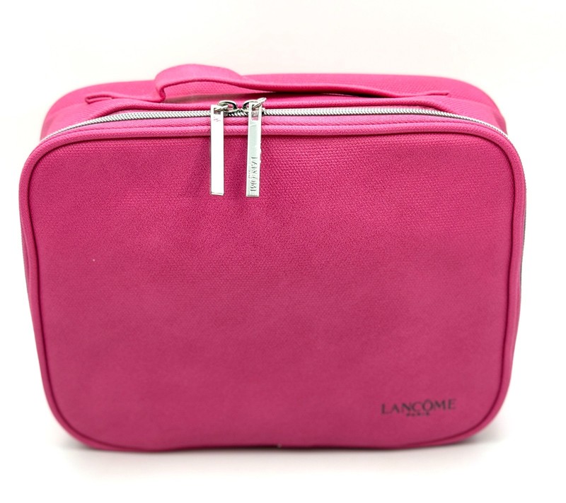 Lancome Makeup Train Case Bag ~ Rose Pink ~ with Handle