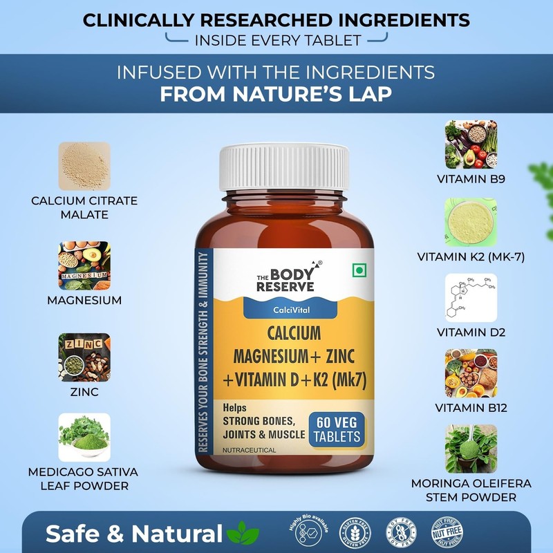 5 Pack The Bo.dy Reserve Calcium K2 MK7 300 Tablets Veg gallery