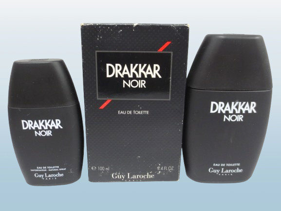 GUY LAROCHE DRAKKAR NOIR EAU DE TOILETTE SPRAY FOR MEN 3.4 OZ BOX & 1.7 OZ