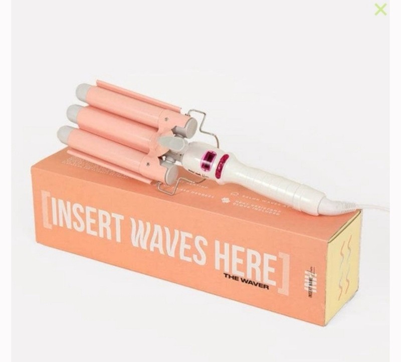 INH Insert Waves Here Deep Wave Iron 3 Barrel Hair Waver 25mm Tourmaline New