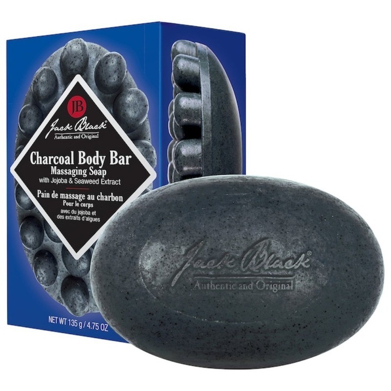 Jack Black NIB 100% Authentic Charcoal Body Bar Massaging Soap 4.75 oz/135 g gallery