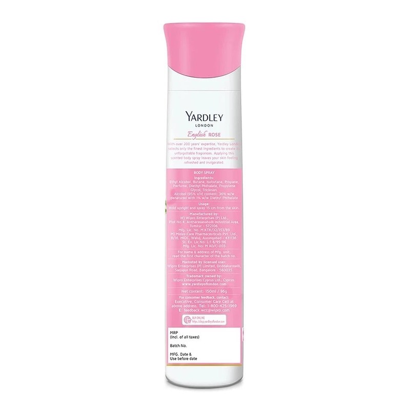 Yardley London English Rose Refreshing Body Spray For Women 150ml gallery