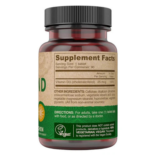 Vegan Vitamin D3 1000 IU 90 Veg Tabs By Deva Vegan Vitamins gallery