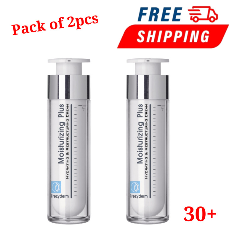 2x FREZYDERM Moisturizing Plus Cream 30+ 50ml Intensive Hydration Day Night Set