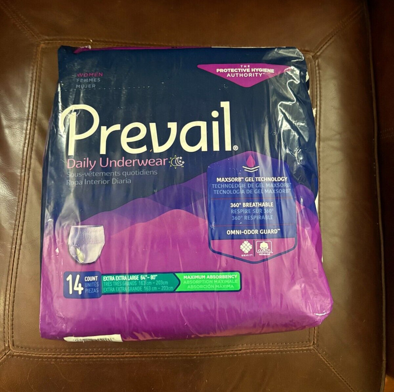 Prevail Daily Underwear 14 Ct Extra Extra Large 64″-80″ 2XL Maximum Absorbency