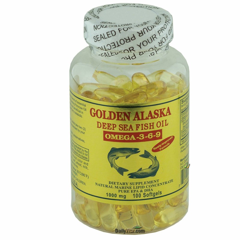 6 x Gold Vitamin Golden Alaska Deep Sea Fish Oil Omega 3-6-9 1000 mg 100 SG gallery