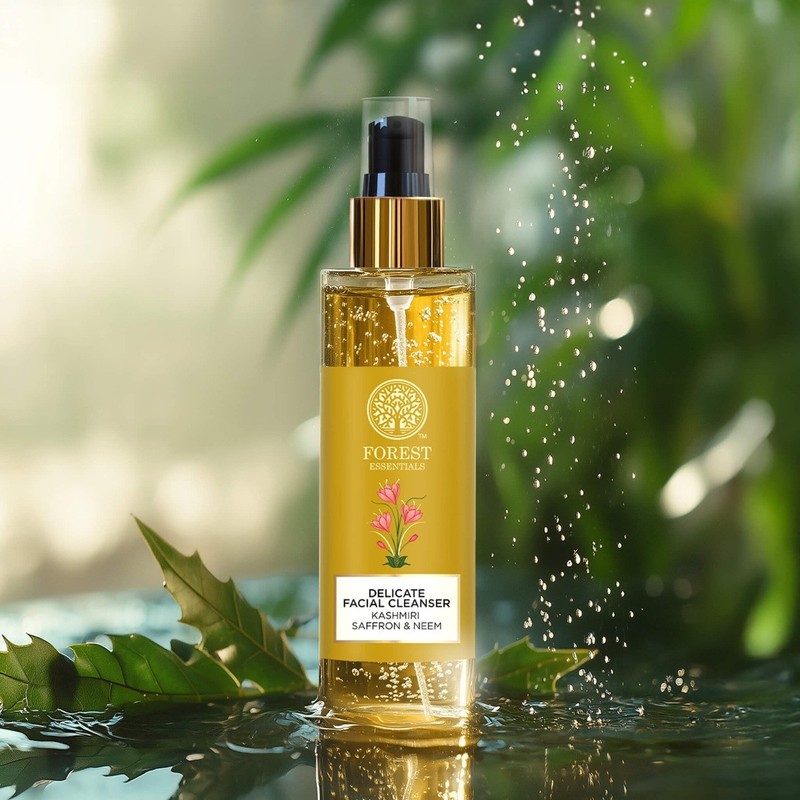 FOREST ESSENTIALS delicate facial cleanser saffron & neem 50ml gallery