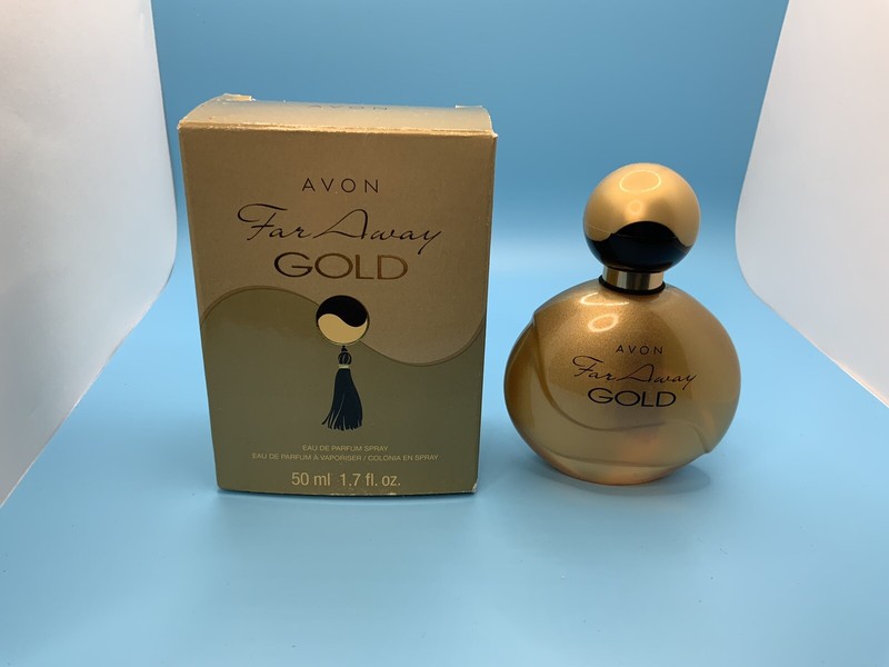 Avon far away gold eau de parfum spray 1.7 .oz new in box n.o.s.
