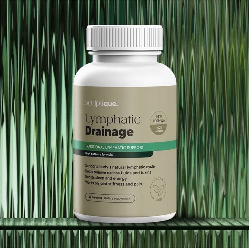 Sculptique Lymphatic Support Vegan Dietary Supplement Capsules, 60 Count