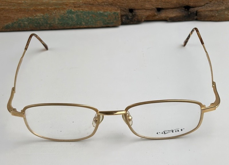 NOS Caviar Midas 8821 Eyeglasses FRAMES C21 Gold 50[]19-150 Tortoise Ends Demo gallery