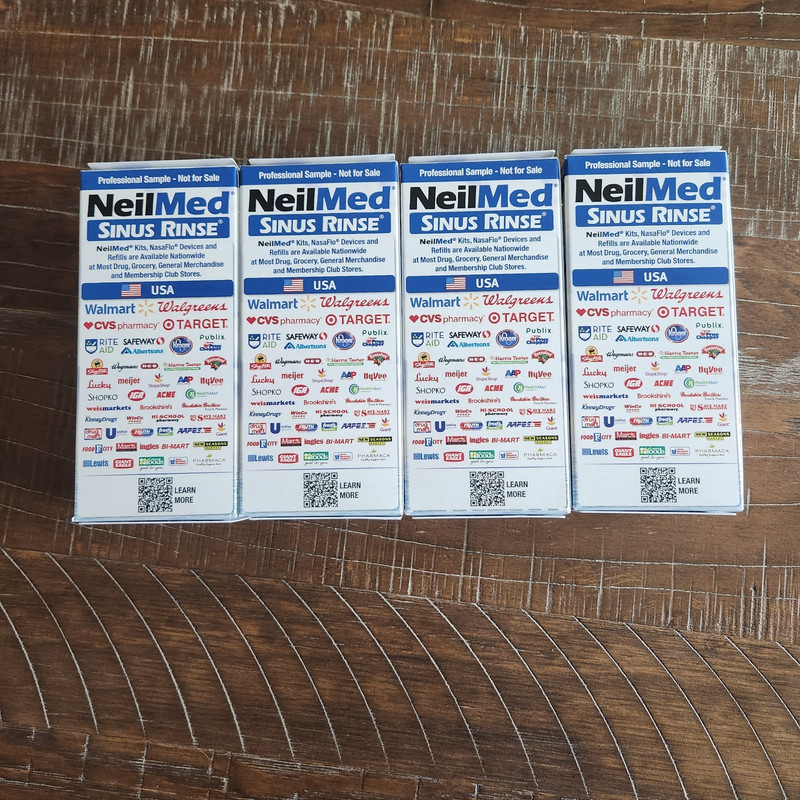 LOT OF 4 NeilMed Sinus Rinse Bottle 8 OZ + Saline Packet Sinus Relief EXP2029 gallery