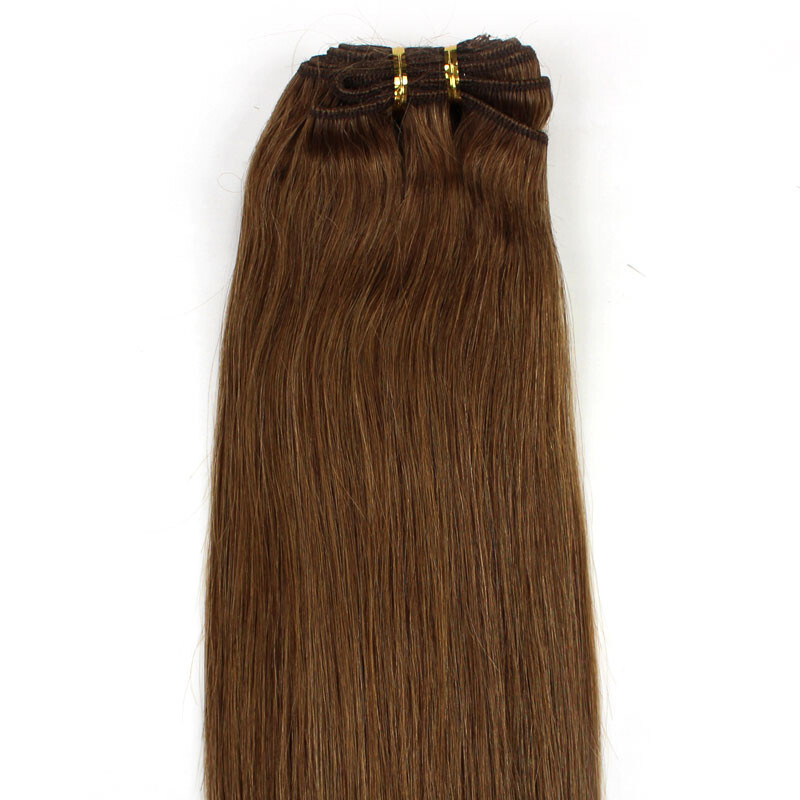 Weft Human Hair Extensions Sew In Blonde Remy Russian Straight Hair Thick 100g gallery